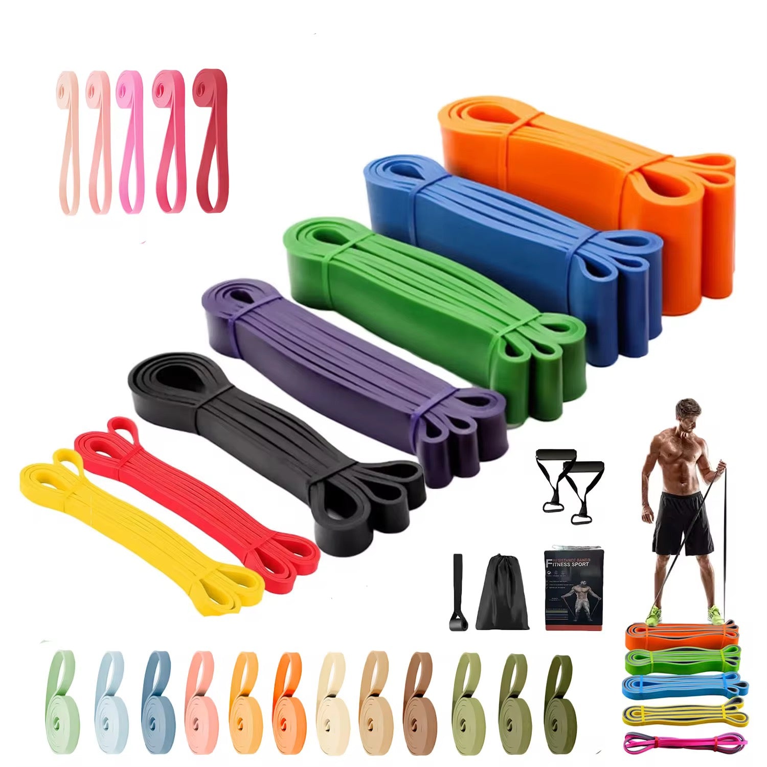 Bandes de Résistance Élastiques . 6.4mm a 102mm